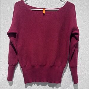 Elegant Women's Scoop Neck Sweater in Deep Purple